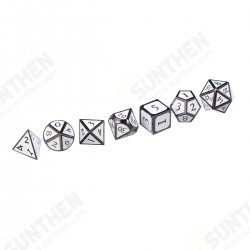 7Pcs Zinc Alloy Enamel Dices Set Polyhedral Solid Metal Dice Role Playing Game Dice Gadget RPG 7Pcs Zinc Alloy Enamel Dices Set Polyhedral Solid Metal Dice Role Playing Game Dice Gadget RPG
