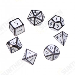 7Pcs Zinc Alloy Enamel Dices Set Polyhedral Solid Metal Dice Role Playing Game Dice Gadget RPG 7Pcs Zinc Alloy Enamel Dices Set Polyhedral Solid Metal Dice Role Playing Game Dice Gadget RPG