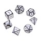 7Pcs Zinc Alloy Enamel Dices Set Polyhedral Solid Metal Dice Role Playing Game Dice Gadget RPG