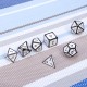 7Pcs Zinc Alloy Enamel Dices Set Polyhedral Solid Metal Dice Role Playing Game Dice Gadget RPG