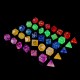 7Pcs/Set Polyhedral Dices for DND Dungeons & Dragons D20 D12 D10 D8 D6 D4 Desktop Games Dice + Black Velvet Pouch