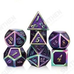 7Pcs/Set Rainbow Edge Metal Dice Set with Bag Board Role Playing Dragons Table Game Bar Party Game Dice Hobbies Toy Gift 7Pcs/Set Rainbow Edge Metal Dice Set with Bag Board Role Playing Dragons Table Game Bar Party Game Dice Hobbies Toy Gift