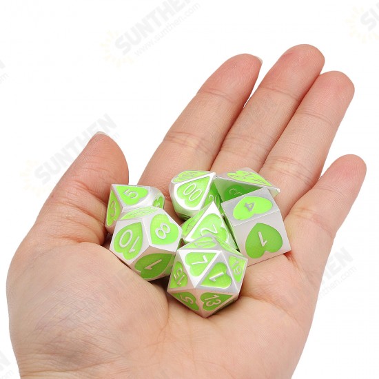 7Pcs/Set Zinc Alloy Polyhedral Dices Role Playing Games Accessories DND Dices