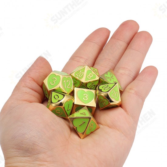 7Pcs/Set Zinc Alloy Polyhedral Dices Role Playing Games Accessories DND Dices