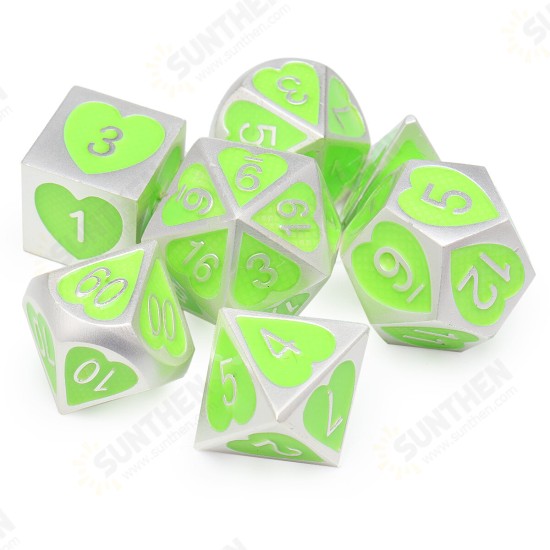 7Pcs/Set Zinc Alloy Polyhedral Dices Role Playing Games Accessories DND Dices