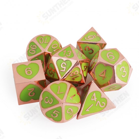 7Pcs/Set Zinc Alloy Polyhedral Dices Role Playing Games Accessories DND Dices