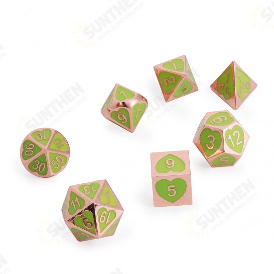 7Pcs/Set Zinc Alloy Polyhedral Dices Role Playing Games Accessories DND Dices