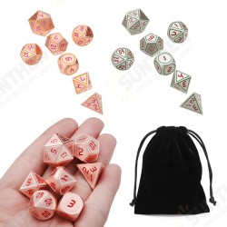 7pcs Heavy Metal Polyhedral Dices DnD RPG SET w/ Bag 7pcs Heavy Metal Polyhedral Dices DnD RPG SET w/ Bag