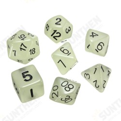 7pcs Multi-sided Luminous Polyhedral Digital Acrylic Dice Set Noctilucent Dice 7pcs Multi-sided Luminous Polyhedral Digital Acrylic Dice Set Noctilucent Dice