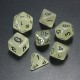 7pcs Multi-sided Luminous Polyhedral Digital Acrylic Dice Set Noctilucent Dice