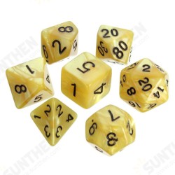 7pcs Multi-sided Polyhedral Digital Acrylic Dice Set 7pcs Multi-sided Polyhedral Digital Acrylic Dice Set