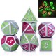 7pcs Polyhedral Dice Zinc Alloy Dice Set Heavy Duty Dices For Role Playing Game Dice Set