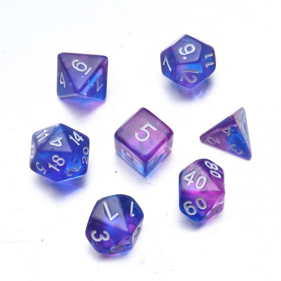 7pcs Set Embossed Polyhedral Dices DND RPG MTG Role Playing Board Game Dices Set