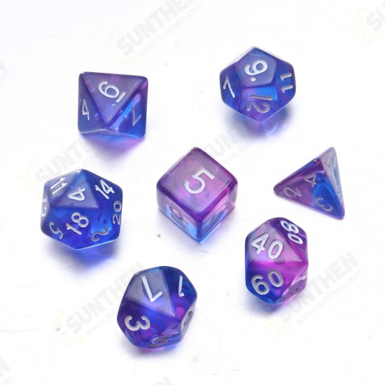 7pcs Set Embossed Polyhedral Dices DND RPG MTG Role Playing Board Game Dices Set