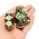 7pcs Zinc Alloy Multisided Dices Set Enamel Embossed Heavy Metal Polyhedral Dice With Bag