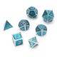 7pcs Zinc Alloy Multisided Dices Set Enamel Embossed Heavy Metal Polyhedral Dice With Bag