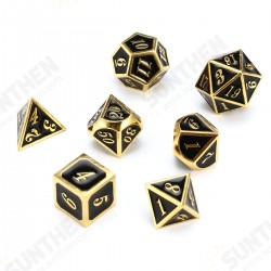 7pcs Zinc Alloy Multisided Dices Set Enamel Embossed Heavy Metal Polyhedral Dice With Bag 7pcs Zinc Alloy Multisided Dices Set Enamel Embossed Heavy Metal Polyhedral Dice With Bag