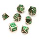 7pcs Zinc Alloy Multisided Dices Set Enamel Embossed Heavy Metal Polyhedral Dice With Bag