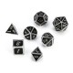 7pcs Zinc Alloy Multisided Dices Set Enamel Embossed Heavy Metal Polyhedral Dice With Bag