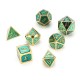 7pcs Zinc Alloy Multisided Dices Set Enamel Embossed Heavy Metal Polyhedral Dice With Bag