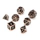 7pcs Zinc Alloy Multisided Dices Set Enamel Embossed Heavy Metal Polyhedral Dice With Bag