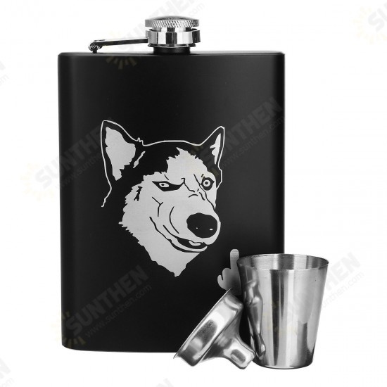 8oz Stainless Steel Pocket Liquor Hip Flask Drink Flagon with Funnel