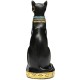 9.6inch Resin Vintage Egyptian Bastet Goddess Figurine Black Cat Pharaoh Statue Epoxy