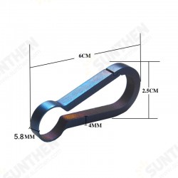 EDC 60mm Blue Quick Release Keychain Titanium Alloy Mini Key Ring EDC 60mm Blue Quick Release Keychain Titanium Alloy Mini Key Ring