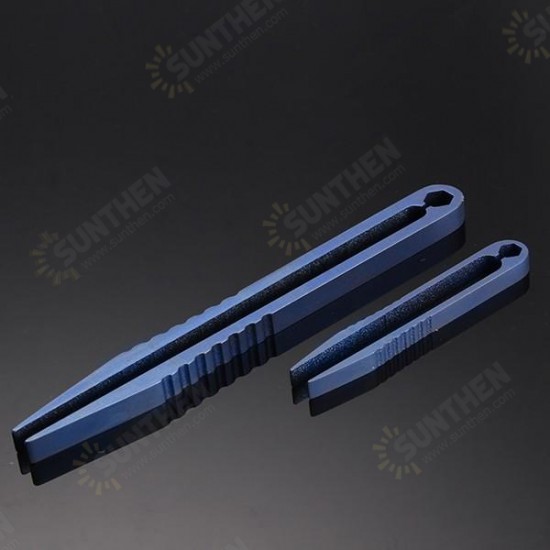 EDC TC4 Titanium Alloy Mini Blue Tweezers Portable Tool 44mm/82mm