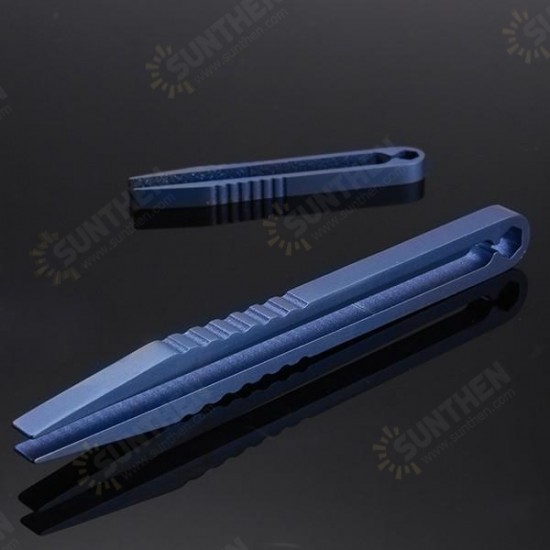 EDC TC4 Titanium Alloy Mini Blue Tweezers Portable Tool 44mm/82mm