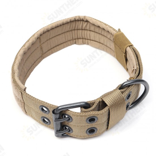 Adjustable Training Dog Collar Nylon Tactical Dog Collar Military With Metal D Ring Buckle