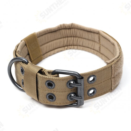 Adjustable Training Dog Collar Nylon Tactical Dog Collar Military With Metal D Ring Buckle