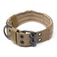 Adjustable Training Dog Collar Nylon Tactical Dog Collar Military With Metal D Ring Buckle