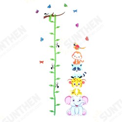 Animals Height Chart Non-toxic Removable Wall Stickers Kids Nursery Elephant Leopard Sticker Decor Animals Height Chart Non-toxic Removable Wall Stickers Kids Nursery Elephant Leopard Sticker Decor