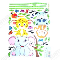 Animals Height Chart Non-toxic Removable Wall Stickers Kids Nursery Elephant Leopard Sticker Decor Animals Height Chart Non-toxic Removable Wall Stickers Kids Nursery Elephant Leopard Sticker Decor