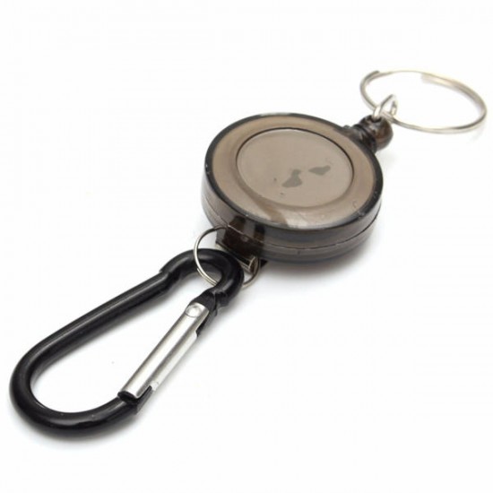 Badge Reel Telescopic Key Buckle Carabiner Recoil Retractable Holder Key Chain 4 Colors