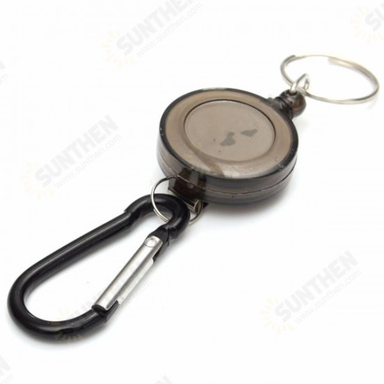 Badge Reel Telescopic Key Buckle Carabiner Recoil Retractable Holder Key Chain 4 Colors