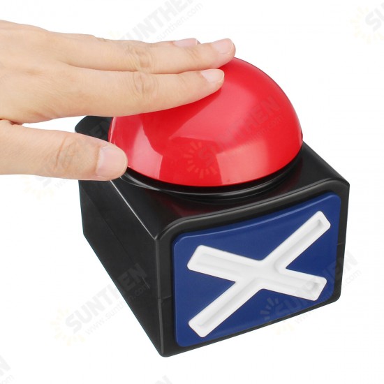 Buzzer Alarm Push Button Lottery Trivia Quiz Game Red Light With Sound And Light