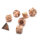 Antique Color Solid Metal Polyhedral Dice Role Playing RPG 7 Dice Set With Bag