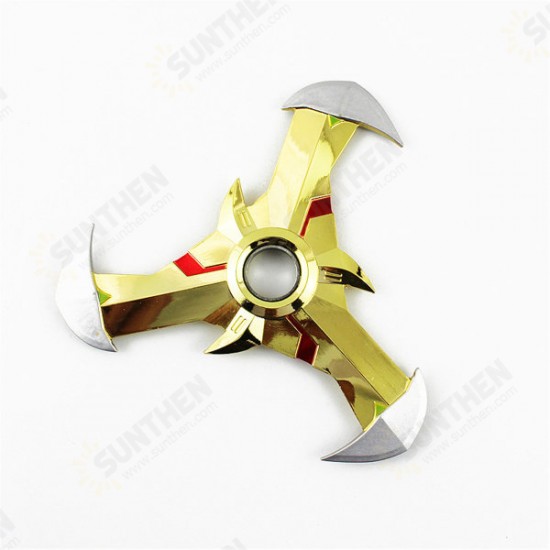 Triangle Black Gold EDC Fidget Hand Spinner Gadget Tri Spinner Finger Reduce Stress Gadget