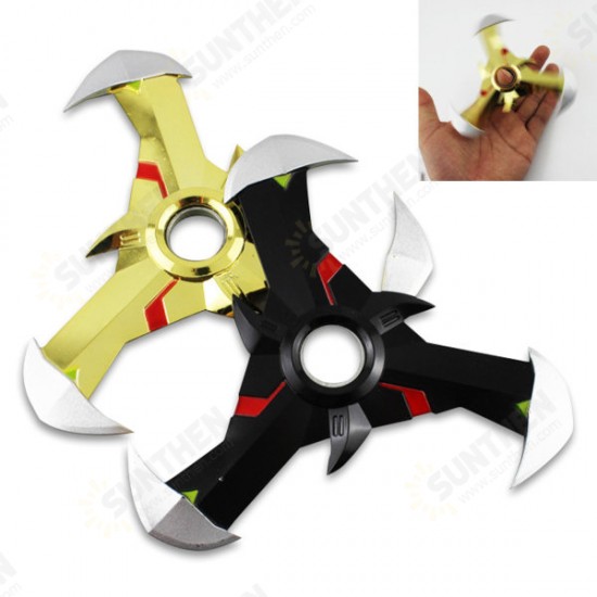 Triangle Black Gold EDC Fidget Hand Spinner Gadget Tri Spinner Finger Reduce Stress Gadget