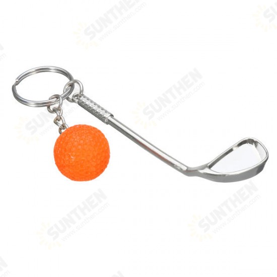 EDC Gadgets Mini Golf Racket and Ball Key Ring Chain Keyfob Keychain