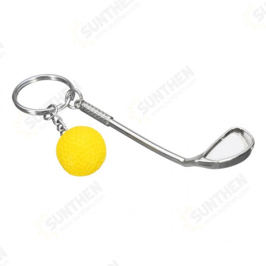 EDC Gadgets Mini Golf Racket and Ball Key Ring Chain Keyfob Keychain