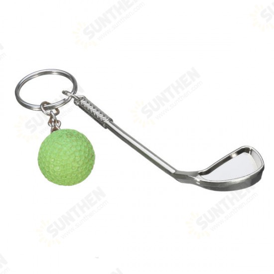 EDC Gadgets Mini Golf Racket and Ball Key Ring Chain Keyfob Keychain