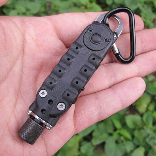 EDC Multifunctional Climbing Carabiner Paracord Buckle Screwdriver Flashlight Wrench Tool