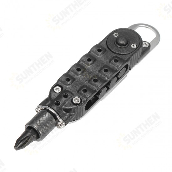 EDC Multifunctional Climbing Carabiner Paracord Buckle Screwdriver Flashlight Wrench Tool