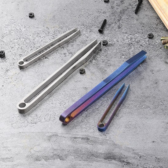 EDC TC4 Titanium Alloy Mini Tweezer Portable Emergency CNC Clip Tool EDC TC4 Titanium Alloy Mini Tweezer Portable Emergency CNC Clip Tool
