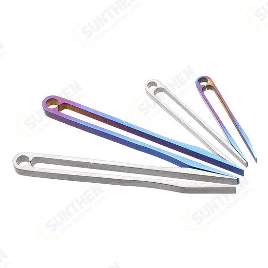 EDC TC4 Titanium Alloy Mini Tweezer Portable Emergency CNC Clip Tool EDC TC4 Titanium Alloy Mini Tweezer Portable Emergency CNC Clip Tool