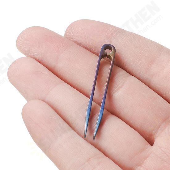 EDC TC4 Titanium Alloy Mini Tweezer Portable Emergency CNC Clip Tool