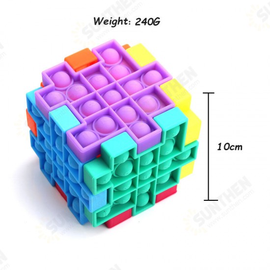 Fidget Relieve Stress Toys Pops it Cube Model Bubble Antistress Toy Adult Children Sensory Silicone Puzzle Squeeze Children Gift